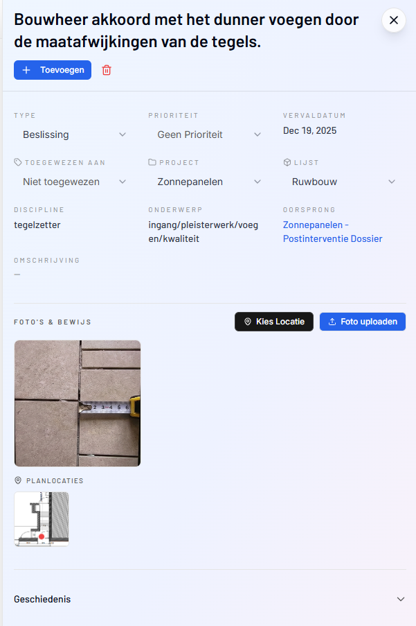Je taken, open vragen, problemen, contacten en meer